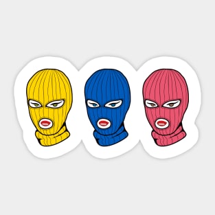 girl power / riot simbol girl ski mask (all colors) Sticker